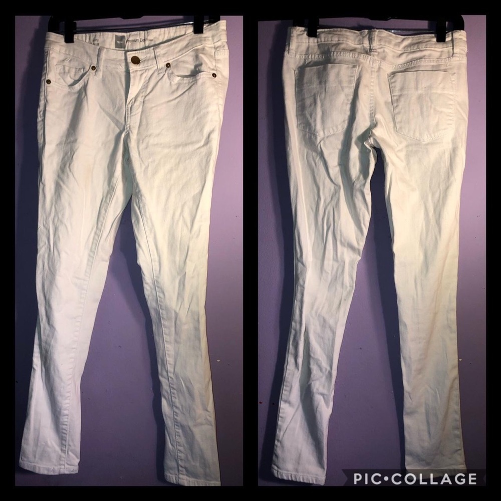 White jeans skinny jambe moulante premium denim